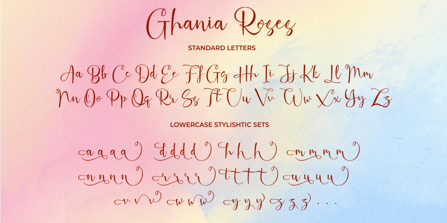 Example font Ghania Roses #2